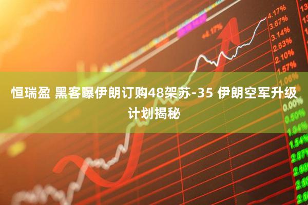 恒瑞盈 黑客曝伊朗订购48架苏-35 伊朗空军升级计划揭秘